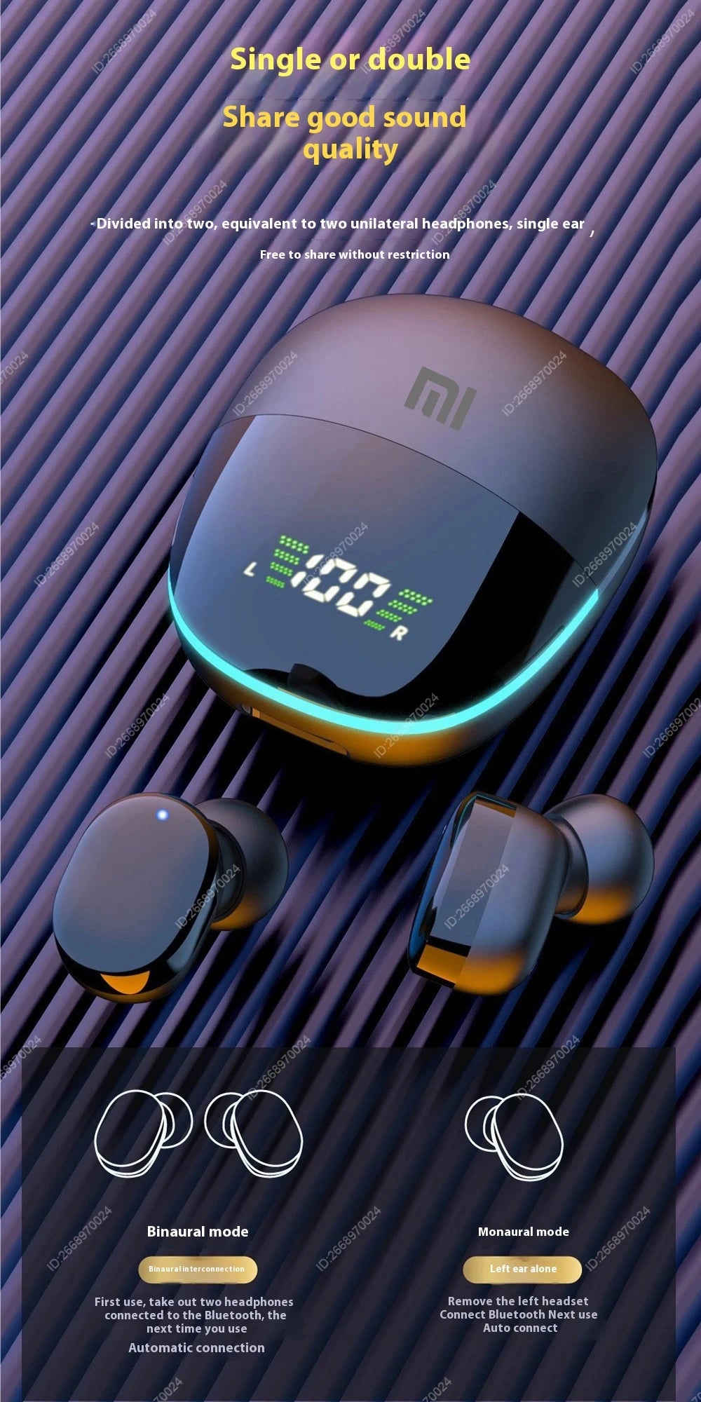 Xiaomi G9S TWS Bluetooth Earbuds – HiFi Stereo, Waterproof, Touch Control & Mic