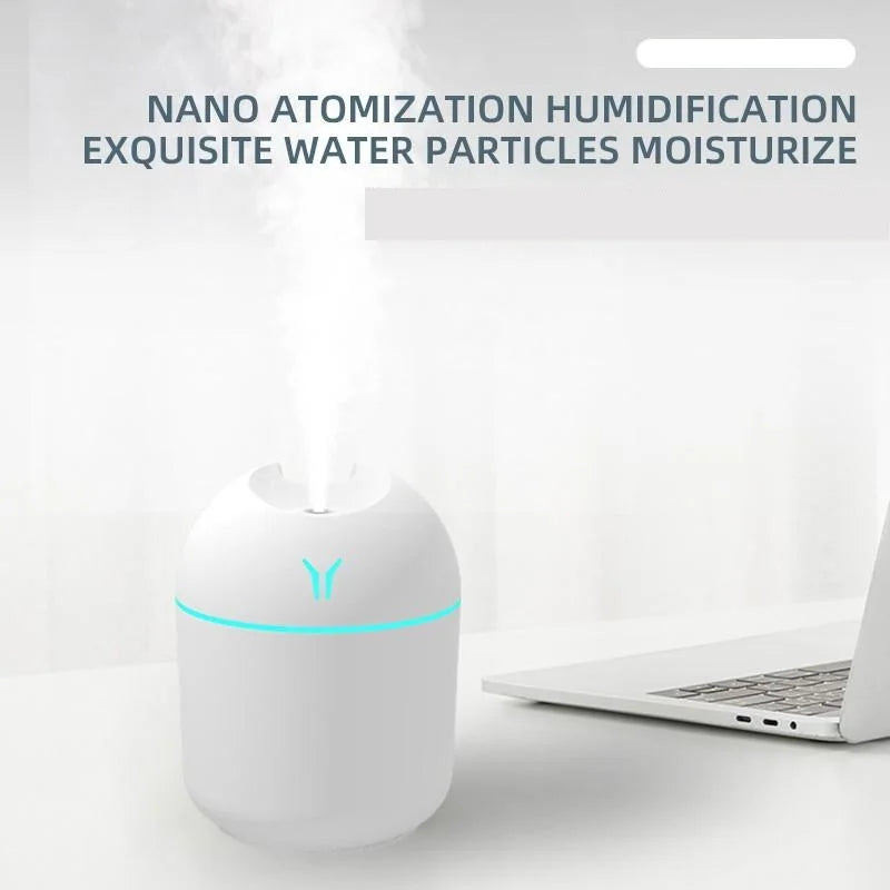 USB Mini Aroma Diffuser 250ML – Ultrasonic Air Humidifier with LED Light