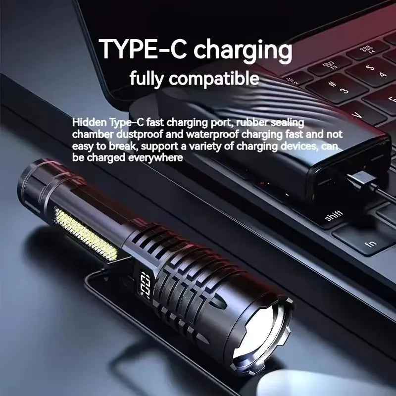 Powerful LED Flashlight –Rechargeab le Torch for Camping