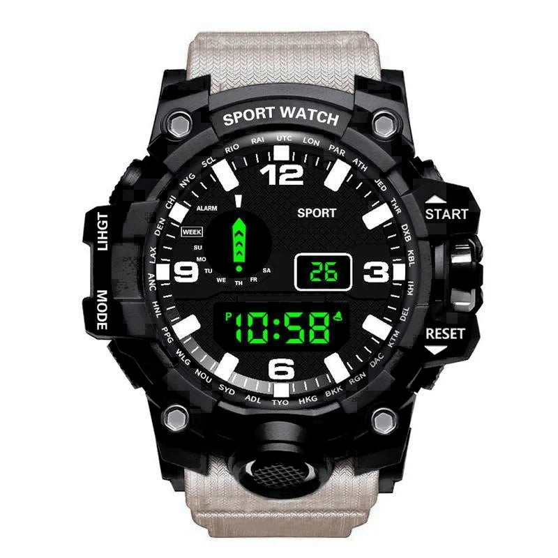 Men’s Sports Digital Watch – Large Dial, Waterproof, Multifunctional, Luminous