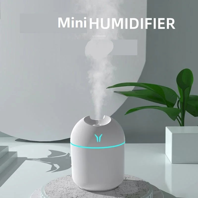 USB Mini Aroma Diffuser 250ML – Ultrasonic Air Humidifier with LED Light