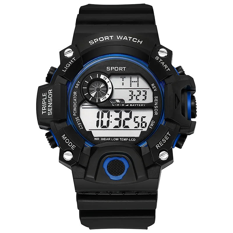 Men’s Sports Digital Watch – Large Dial, Waterproof, Multifunctional, Luminous