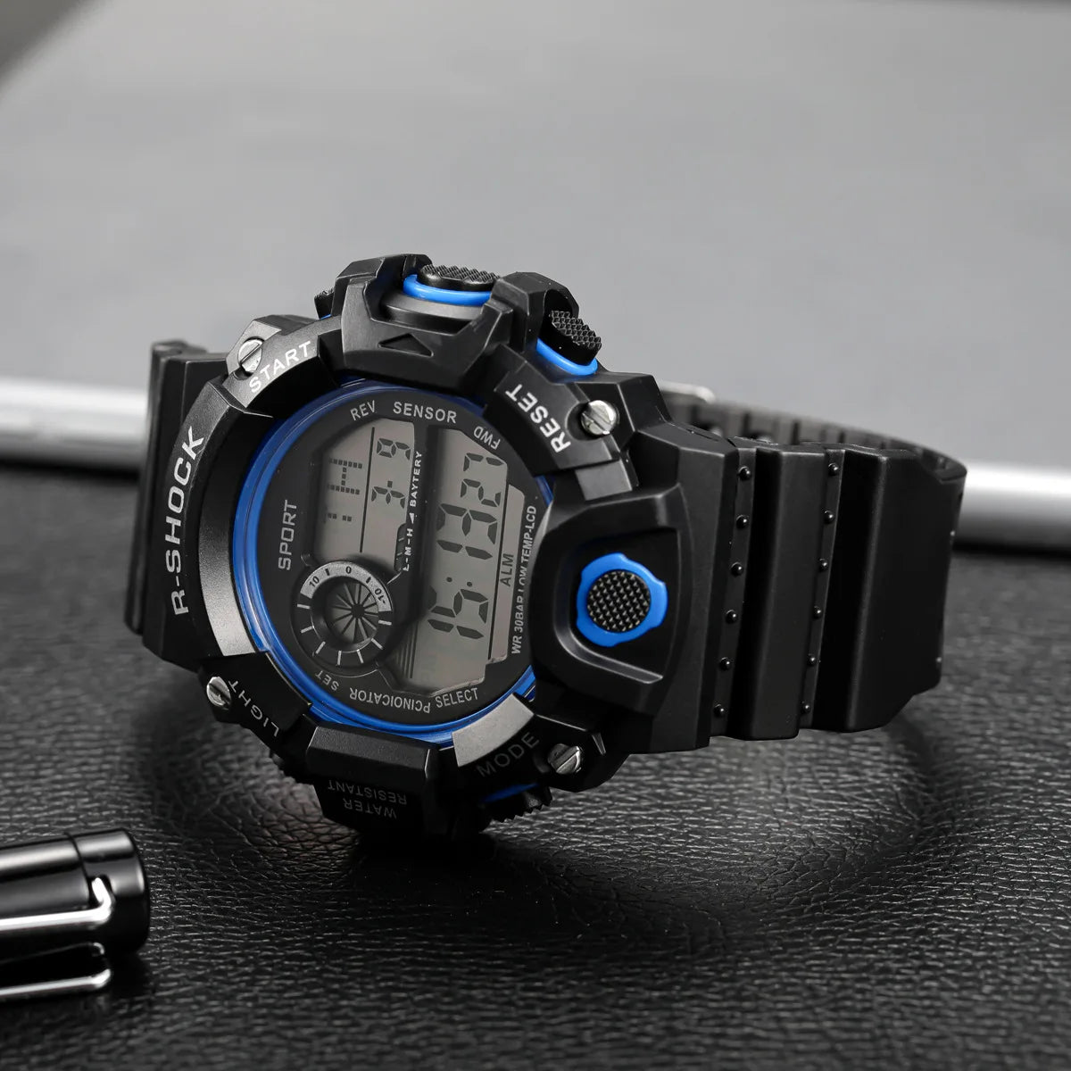 Men’s Sports Digital Watch – Large Dial, Waterproof, Multifunctional, Luminous