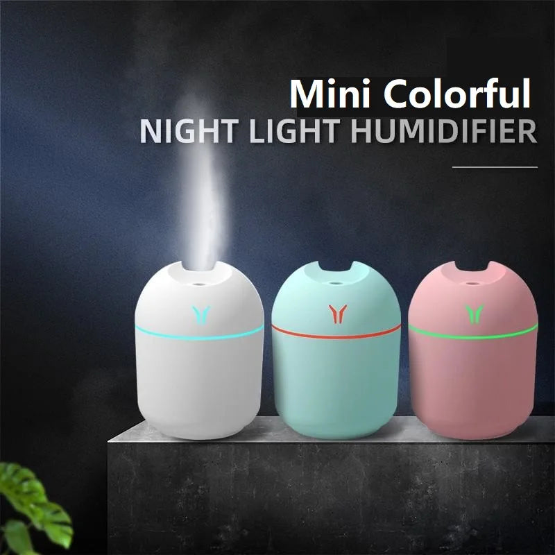 USB Mini Aroma Diffuser 250ML – Ultrasonic Air Humidifier with LED Light