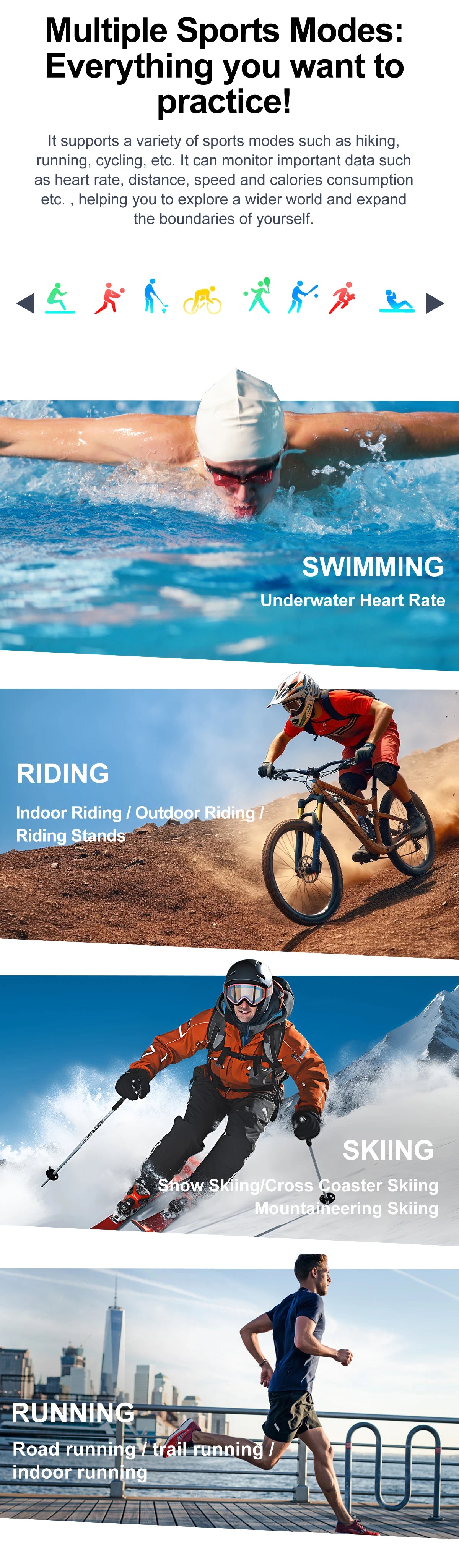 AMOLED Smartwatch for Men – Bluetooth, Fitness, Waterproof, Flashlight