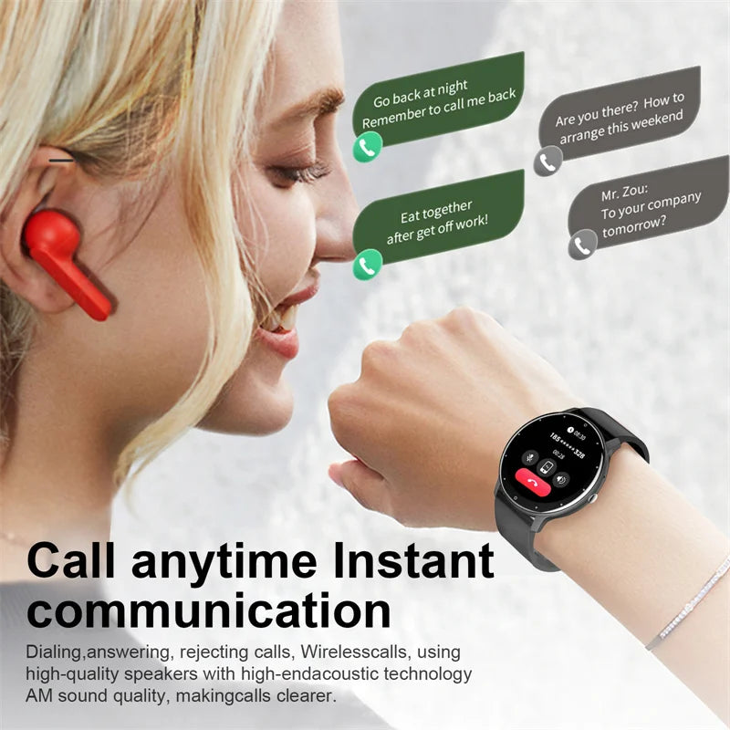 LIGE Smart Watch – Bluetooth 5.2 Waterproof Fitness Tracker with Calls