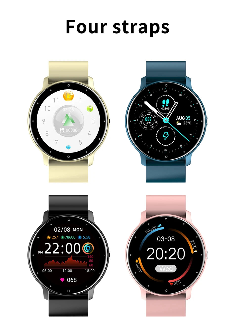 LIGE Smart Watch – Bluetooth 5.2 Waterproof Fitness Tracker with Calls