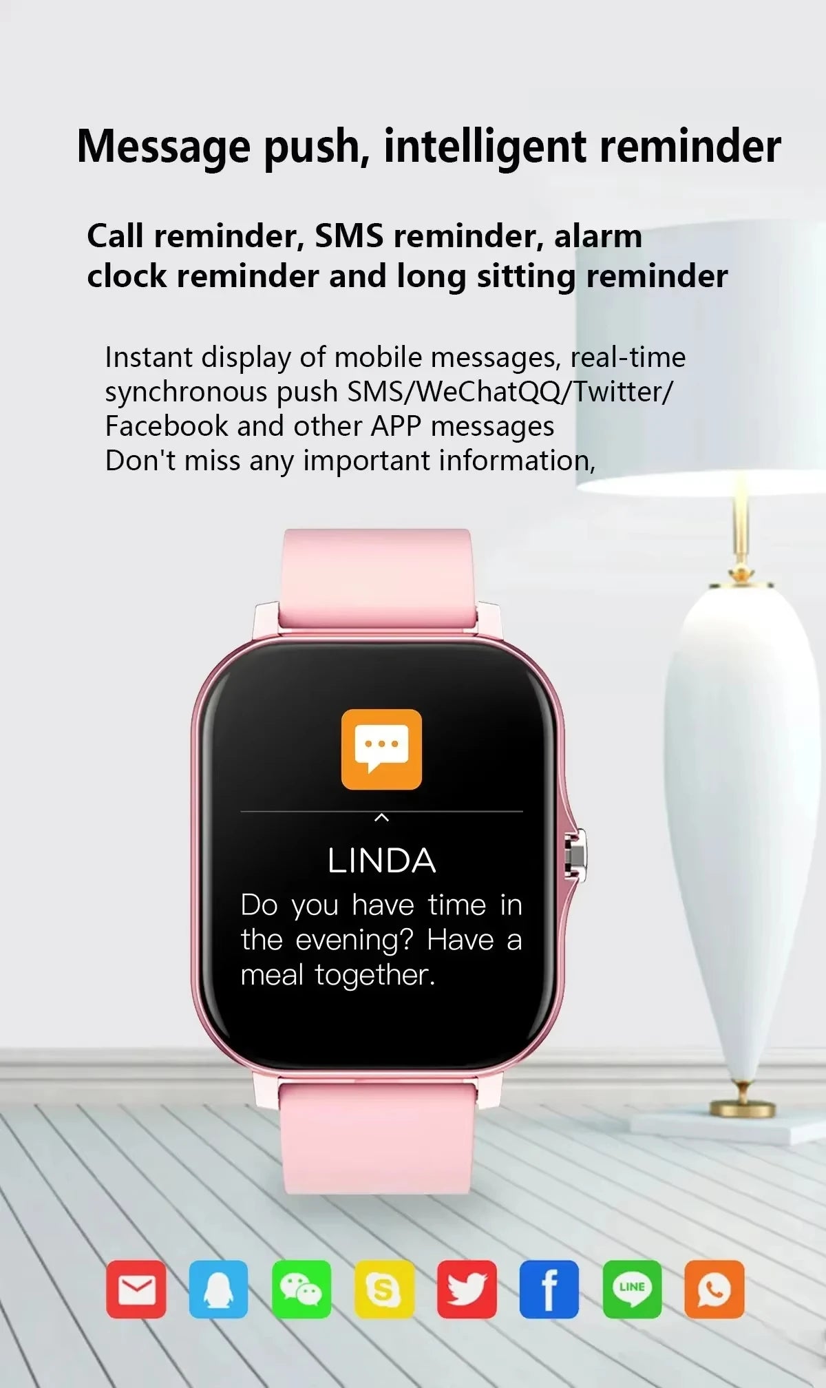 Xiaomi Smart Watch β Waterproof Fitness Tracker with Heart Rate Monitor