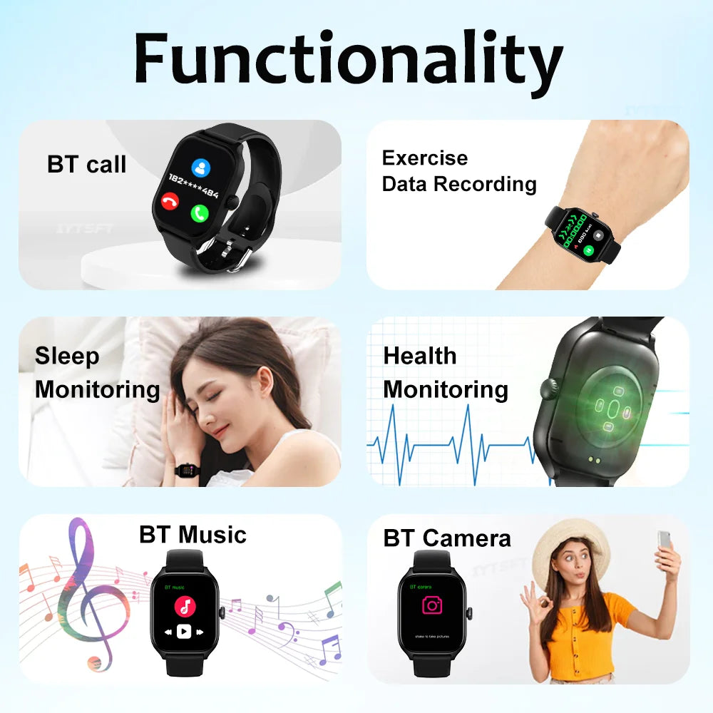 KESHUYOU New Smart Watch H9 Pro MAX 2.01-inch HD Display Bluetooth Call Message Alert Sports Mode Smartwatch For Men Women