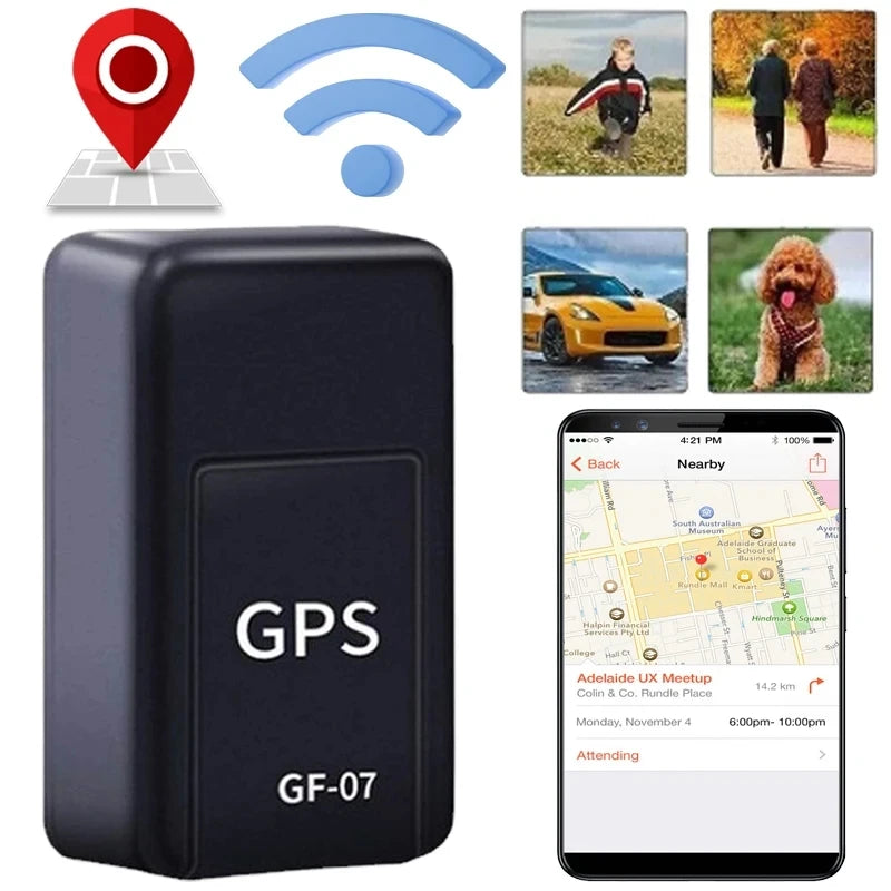 GF07 Mini Magnetic GPS Tracker – Real-Time Car & Pet Locator