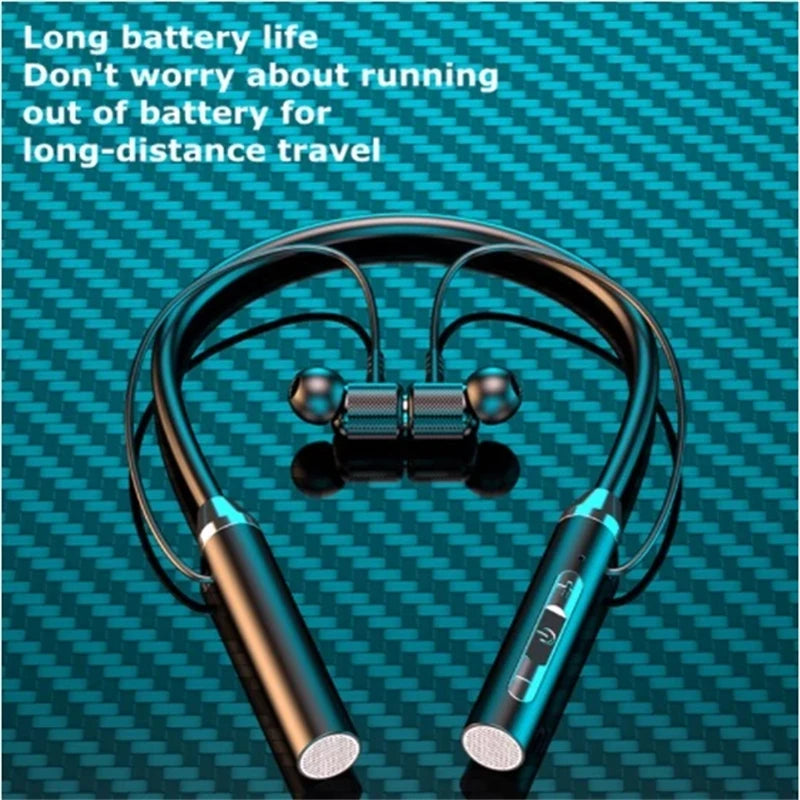 Wireless Bluetooth Neckband Earphones – In-Ear Sports Headset with Mic