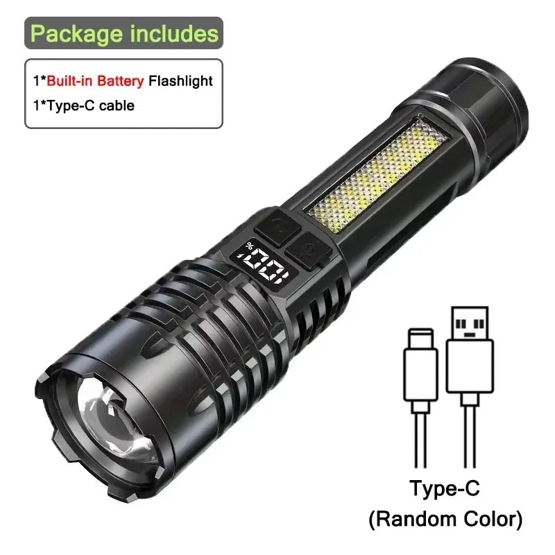 Powerful LED Flashlight –Rechargeab le Torch for Camping