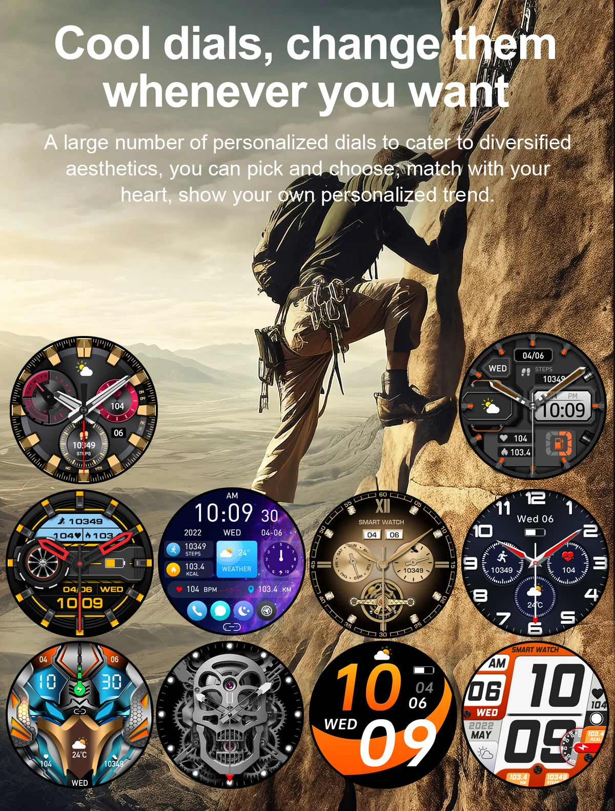 AMOLED Smartwatch for Men – Bluetooth, Fitness, Waterproof, Flashlight