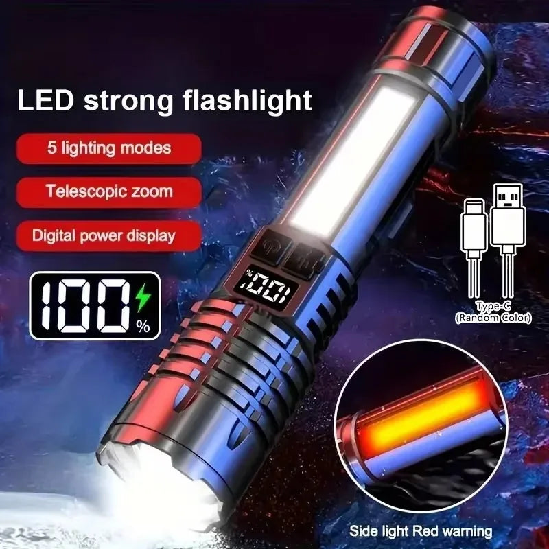 Powerful LED Flashlight –Rechargeab le Torch for Camping