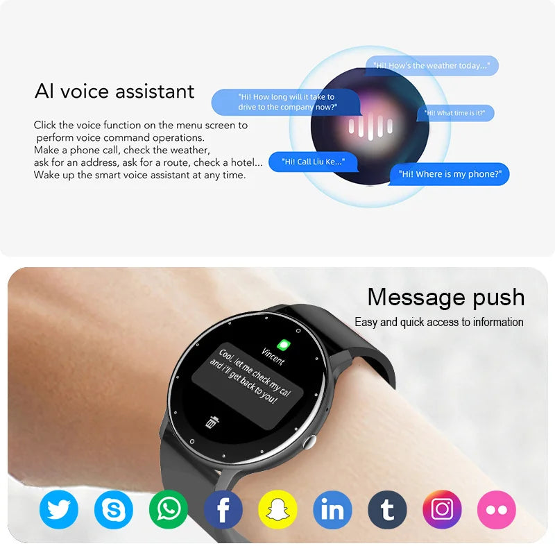 LIGE Smart Watch – Bluetooth 5.2 Waterproof Fitness Tracker with Calls