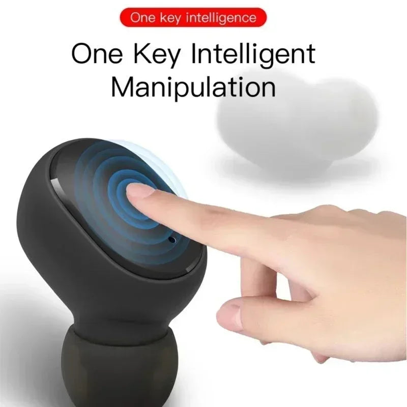 Black device with blue light being pressed by a hand, with text 'One Key Intelligence' above.