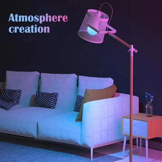 16-Color RGB LED Smart Bulb E27 – Dimmable, Remote Controlled