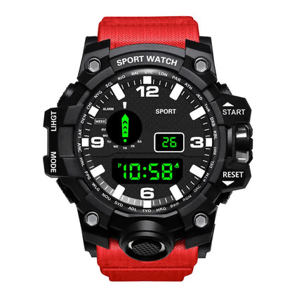 Men’s Sports Digital Watch – Large Dial, Waterproof, Multifunctional, Luminous