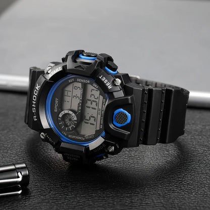 Men’s Sports Digital Watch – Large Dial, Waterproof, Multifunctional, Luminous