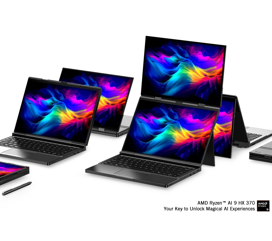 New 2025 Version GPD DUO 13 Inch Dual Touch Screen HX 370 Processor 32GB RAM 1TB SSD