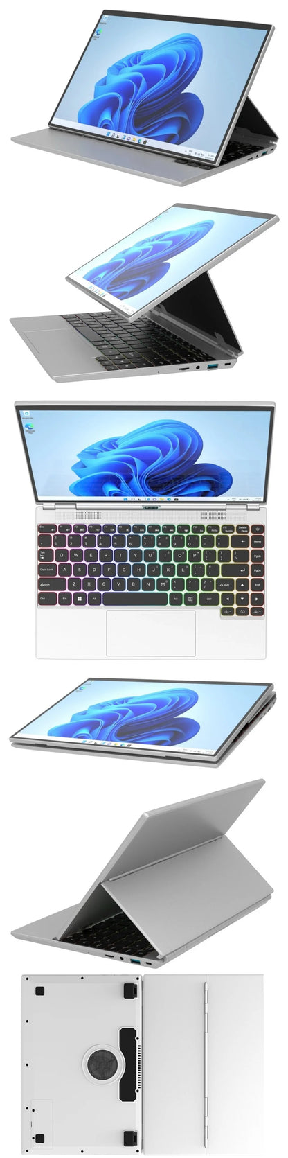 2025 Face ID Laptop 14 Inch 360-degree rotation IPS touch screen 16GB RAM Intel 12th N95 Windows 11 Pro