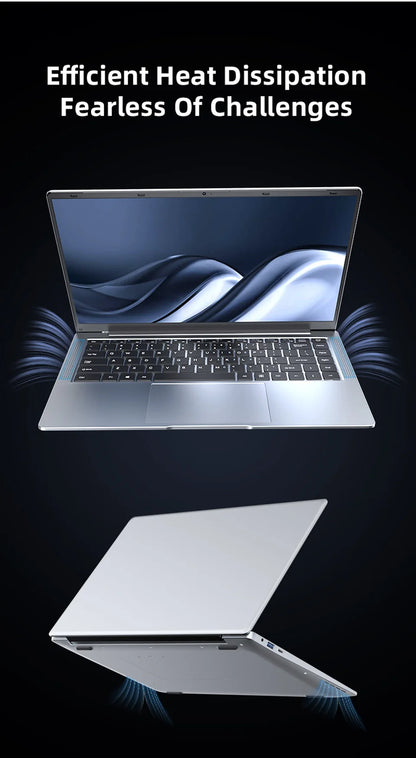 Laptop Computer Windows 11 Pro Intel Atom A3950 2025 12GB RAM 512GB 1TB 2TB SSD 1920*1080P