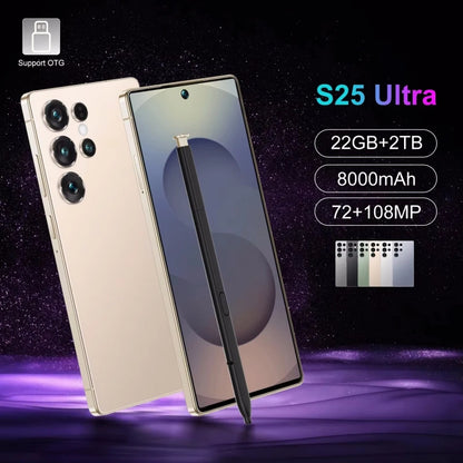 2025 New S25 Ultra 7.3HD Cellphones Global Version 5G Original Dual SIM 7800mAh Mobile Phones