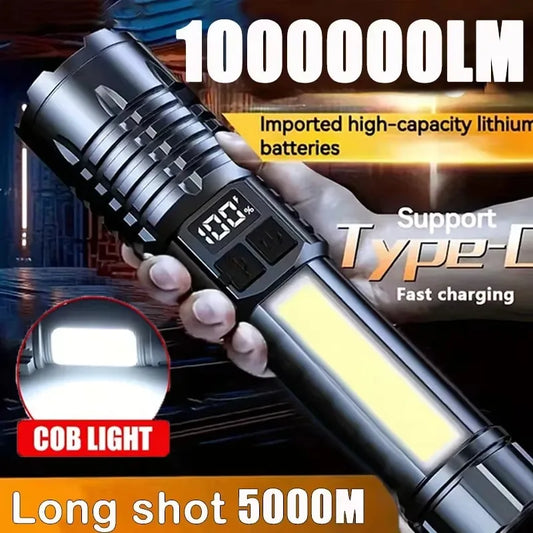 Powerful LED Flashlight –Rechargeab le Torch for Camping