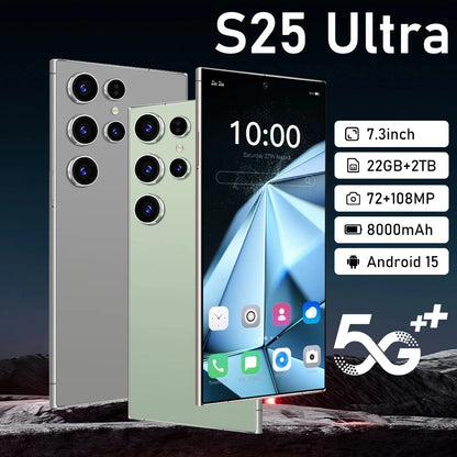 2025 New S25 Ultra 7.3HD Cellphones Global Version 5G Original Dual SIM 7800mAh Mobile Phones