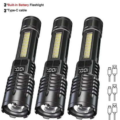 Powerful LED Flashlight –Rechargeab le Torch for Camping