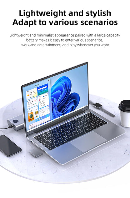 Laptop Computer Windows 11 Pro Intel Atom A3950 2025 12GB RAM 512GB 1TB 2TB SSD 1920*1080P